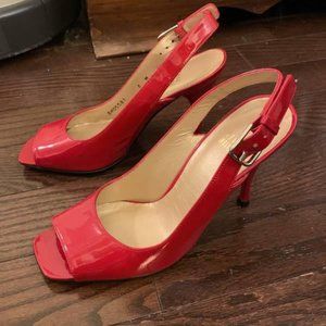 Stuart Weitzman Red Sandal Pumps Size 6